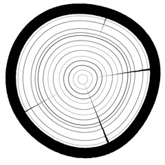 Organic Distressed Wooden Circle Pattern Background Design