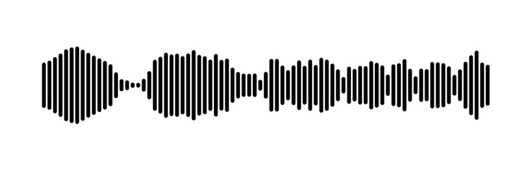 Detailed Parallel Line Pattern Forming Audio Wave Design Element