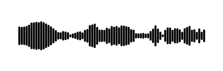 High Contrast Vertical Line Sound Wave Illustration Graphic