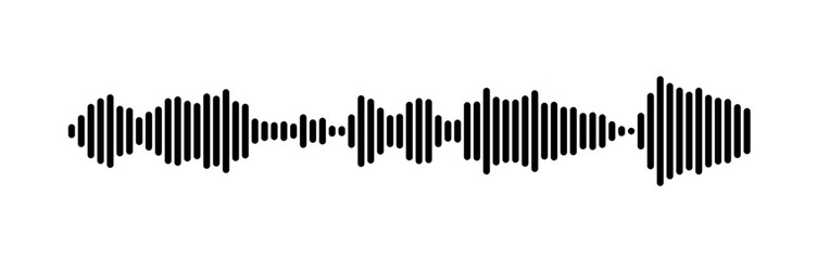 High Contrast Vertical Line Sound Wave Illustration Graphic