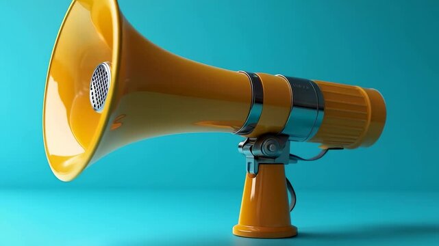 Bright Yellow Megaphone Ideal for Effective Public Announcements