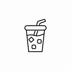 cold beverage icon sign vector