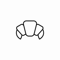 croisstant butter icon sign vector