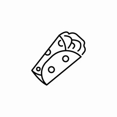 pancake wrap icon sign vector