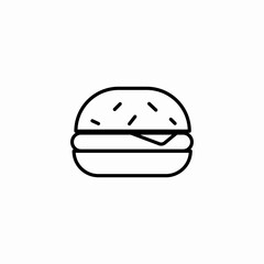 small burger icon sign vector