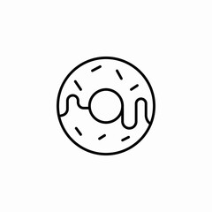 sprinkled tasty donut icon sign vector