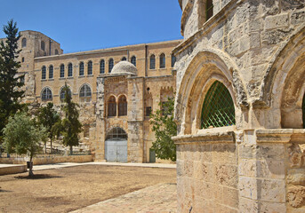 Fototapeta premium Complex of buildings on the Temple Mount in Jerusalem.