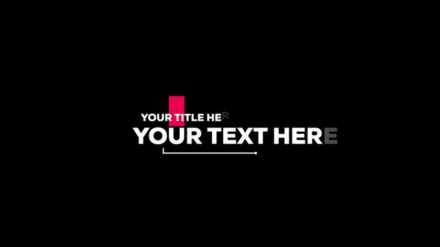 Minimal Titles for streaming and gaming 