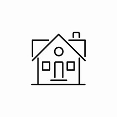cozy house icon sign vector