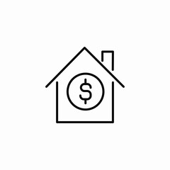house mortgage icon sign vector