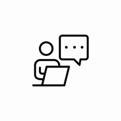 laptop message receive icon sign vector