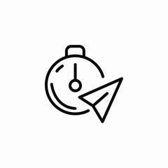 message timer icon sign vector