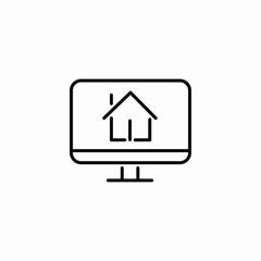 real estate website icon sign vector
