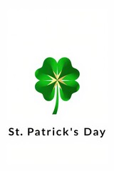 A vibrant shamrock clover designed for St. Patrick's Day, representing luck and the spirit of Irish culture. Perfect for festive decorations and celebrations
