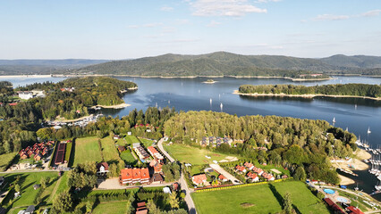 View from a drone of Lake Solina and the surrounding area. © Jacek 