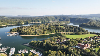 View from a drone of Lake Solina and the surrounding area. © Jacek 