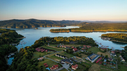 View from a drone of Lake Solina and the surrounding area. © Jacek 