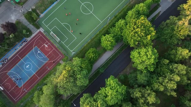 Playground next to school