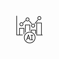 ai data analytics icon sign vector