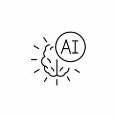 ai mind icon sign vector