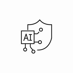 ai security system icon sign vector