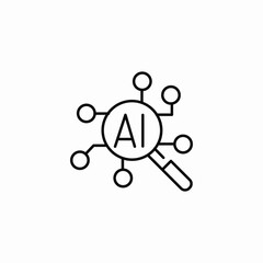 ai system search icon sign vector
