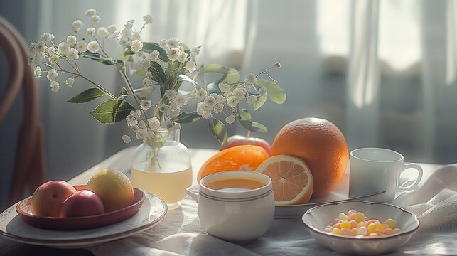 Energ&iacute;a y Salud: Desayuno Nutritivo con Frutas, Jugos y Verduras