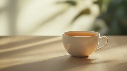 Fototapeta premium An image of cup of tea. Woman is putting a cup of tea in her mouth. Isolated background isolated on a white background. A picture lifestyle of a teacup.