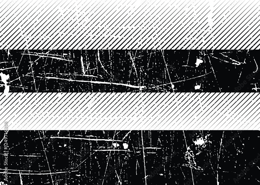 Fototapete Glitch distorted grunge layer  . Noise destroyed texture . Trendy defect error shapes . Overlay grunge texture . Distressed effect .Vector shapes with a halftone lines screen print texture.