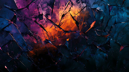 Dark shattered glass texture with subtle reflections. Shattered Reflections. Illustration