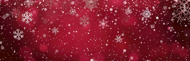 horizontal image, christmas bauble on a dark red background. Copy space for text. For banner, design, social media, blog, cover, wallpaper, thumbnail, youtube, etsy