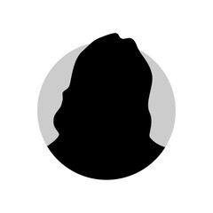 Vector flat illustration. Icons of man and woman. Avatar, user profile, person icon, profile picture. Suitable for social media profiles, icons, screensavers and as a template. Business concept.