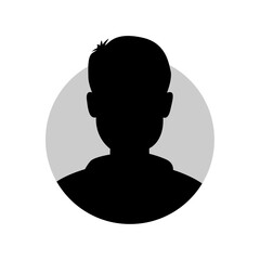 Vector flat illustration. Icons of man and woman. Avatar, user profile, person icon, profile picture. Suitable for social media profiles, icons, screensavers and as a template. Business concept.