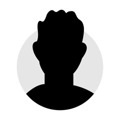 Vector flat illustration. Icons of man and woman. Avatar, user profile, person icon, profile picture. Suitable for social media profiles, icons, screensavers and as a template. Business concept.