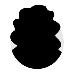 Vector flat illustration in black color. Icons of man and woman. Avatar, user profile, person icon, profile picture. Suitable for social media profiles, icons, screensavers and as a template.