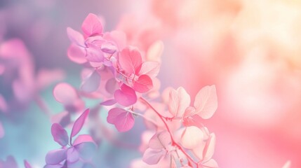 Delicate Pastel Pink Flowers in Nature's Embrace