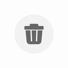 street lid bin icon sign vector
