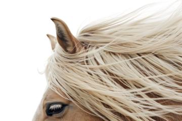 Beautiful close-up of a horse highlighting its elegant mane