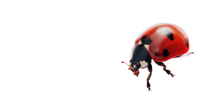 Ladybug on Transparent Background