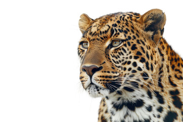 Obraz premium Close-Up of a Leopard's Face with Intense Gaze