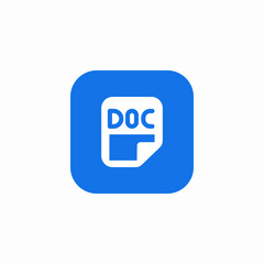 small doc document icon sign vector