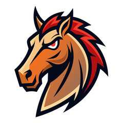 Horse Animal Vector Illustration – Cartoon, Clipart & Line Art Design on White Background, High-quality horse vector illustration, cartoon, clipart & line art design on a white background.