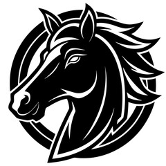 Horse Animal Vector Illustration – Cartoon, Clipart & Line Art Design on White Background, High-quality horse vector illustration, cartoon, clipart & line art design on a white background.