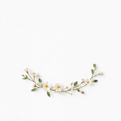 Obraz premium Flower branch wreath frame