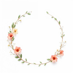 Flower branch wreath frame