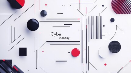 Abstract Geometric Design for Cyber Monday
