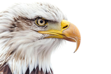 Obraz premium Beautiful close-up of an eagle's beak and feathers capturing their majesty