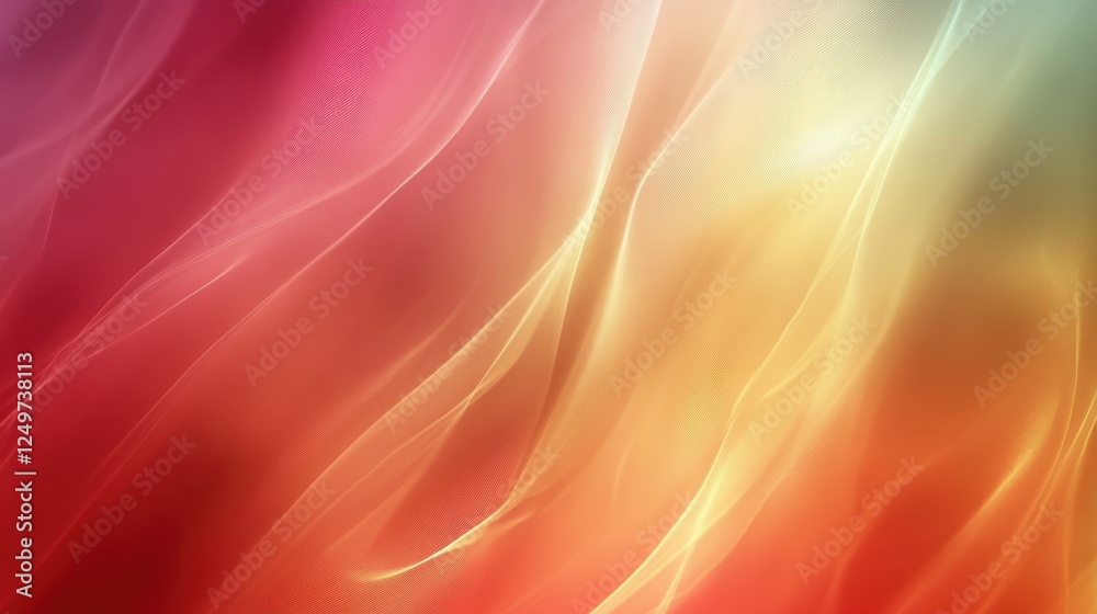 Poster Abstract warm color flowing lines background