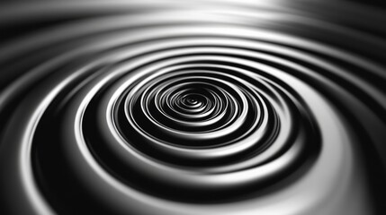 Abstract Black and White Spiral Design