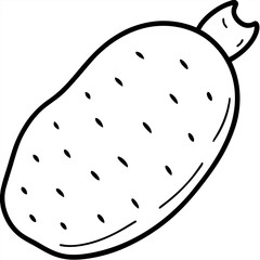 Sweet Potato Vegetable Vector Illustration, Cartoon, Clipart, and Line Art Design,  Sweet potato vegetable vector illustration, clipart, and line art design on a white background.